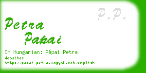 petra papai business card